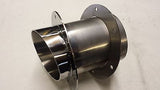 316 Stainless steel 5" transom marine exhaust outlet boat  slash cut polished. - southern marine products