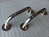 A pair of stainless steel grab rails 600mm marine grade 316 boat hand rails - southern marine products