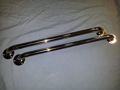 A pair of stainless steel grab ralis 700mm marine grade 316 boat hand rails - southern marine products