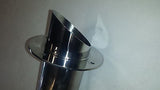 316 Stainless steel 3" transom marine exhaust outlet boat  slash cut polished. - southern marine products