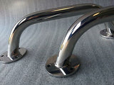 A pair of stainless steel grab rails 600mm marine grade 316 boat hand rails - southern marine products
