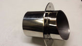 316 Stainless steel 4" transom marine exhaust outlet boat  slash cut polished. - southern marine products