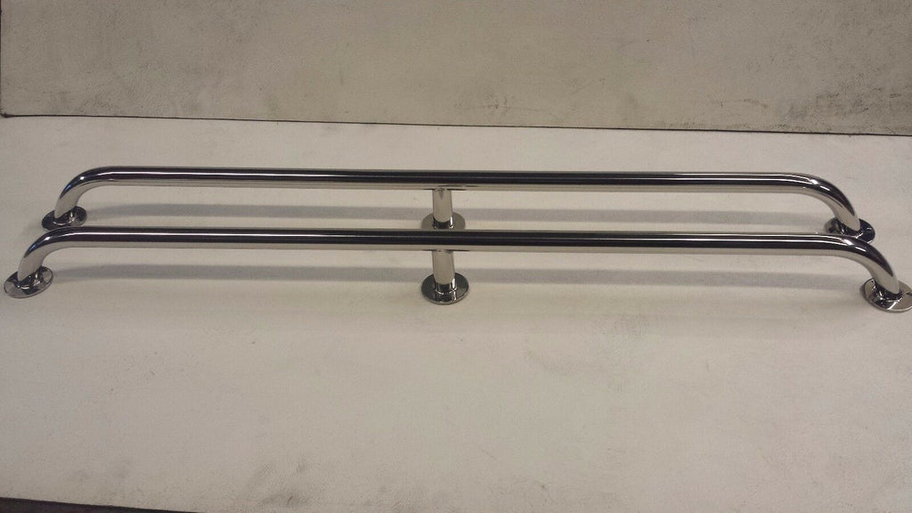 A pair of stainless grab rails 1000mm marine grade 316 boat hand rail ...