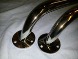 A pair of stainless steel grab ralis 450mm marine grade 316 boat hand rails - southern marine products