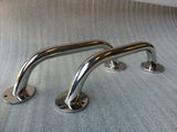 A pair of stainless steel grab rails 220mm marine grade 316 boat hand rail - southern marine products