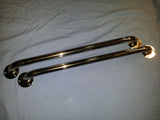 A pair of stainless steel grab ralis 700mm marine grade 316 boat hand rails - southern marine products